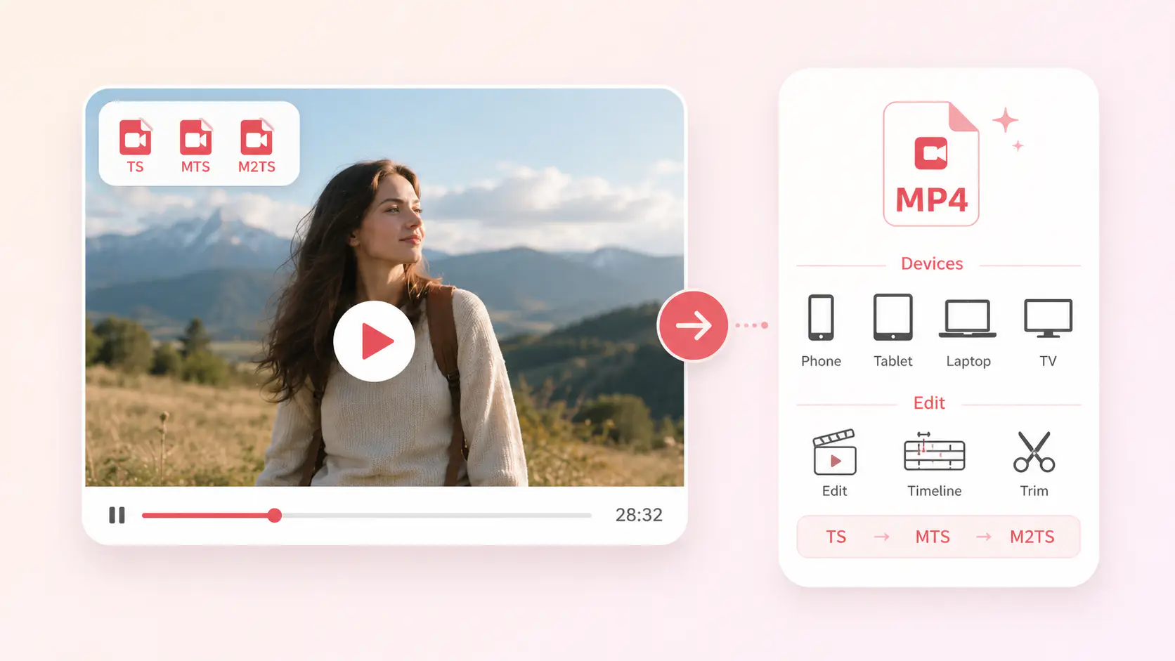 make transport stream videos easier to play
