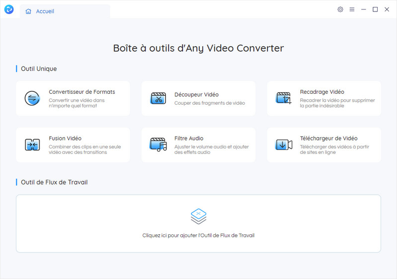 interface d'any video converter free