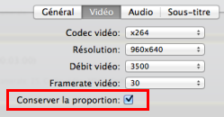 conserver la proportion