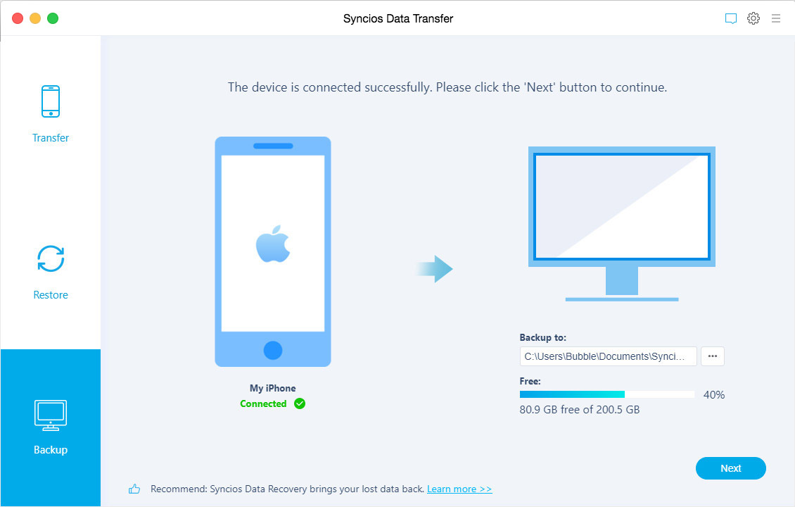 Backup Phone Data to PC