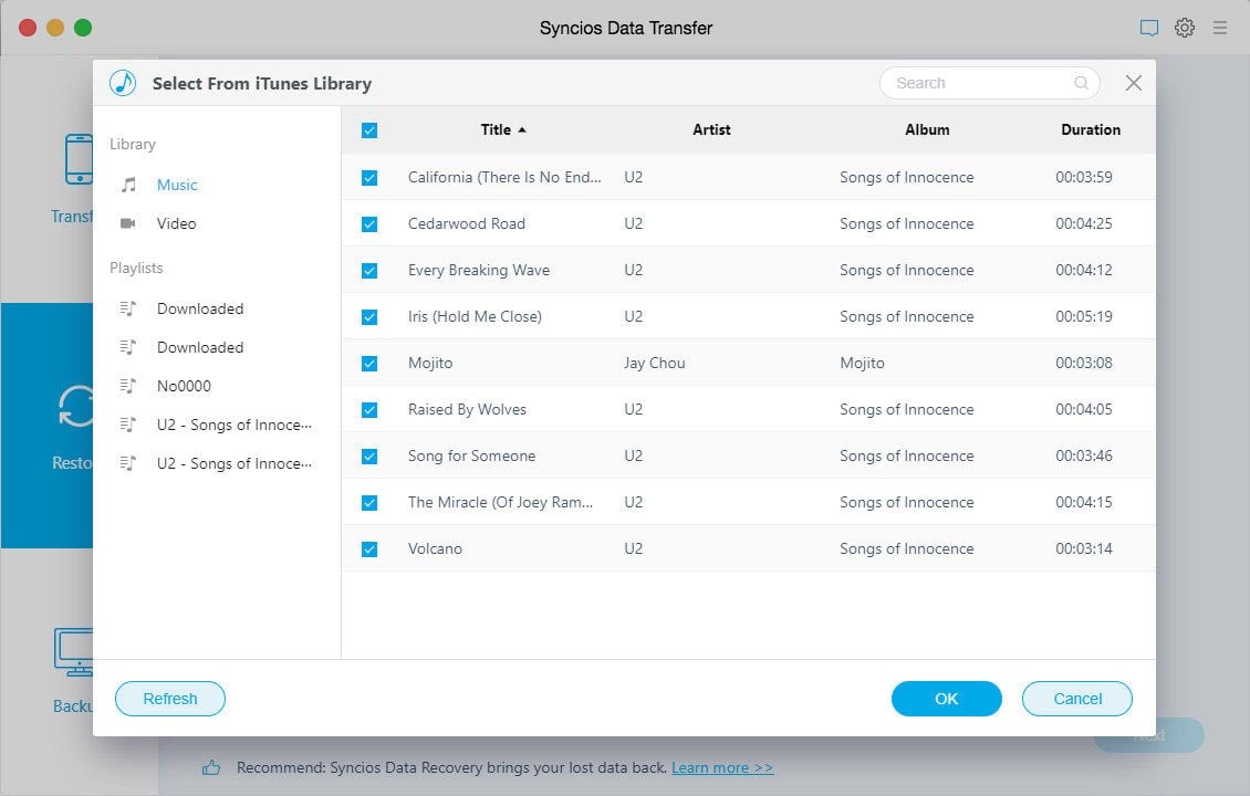 Sync iTunes Library to Phone