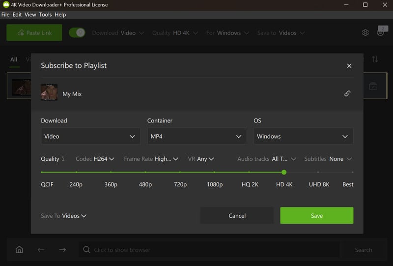 4k video downloader subscribe to playlist or channel