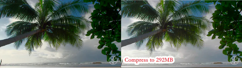 any video converter compression result