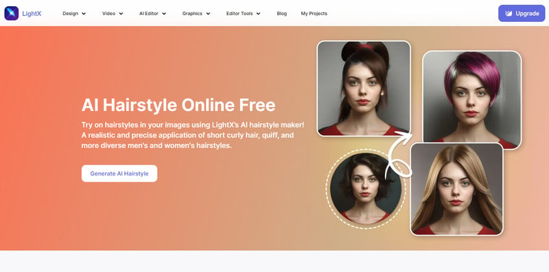 lightxeditor ai hairstyle generator
