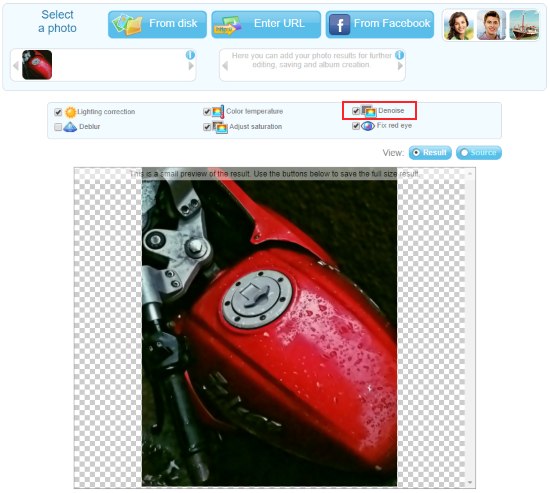 online photo noise reduction enhnce pho to