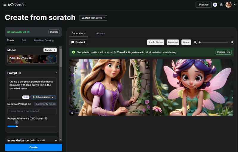 openart ai disney character generator