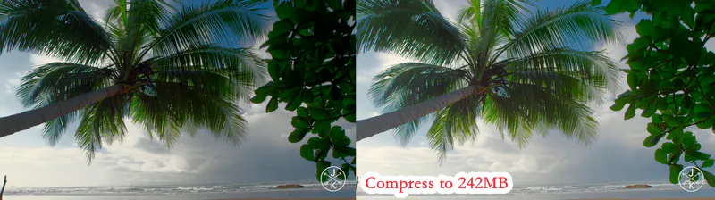 videoproc compression result