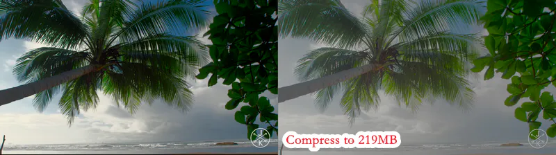 vlc compression result