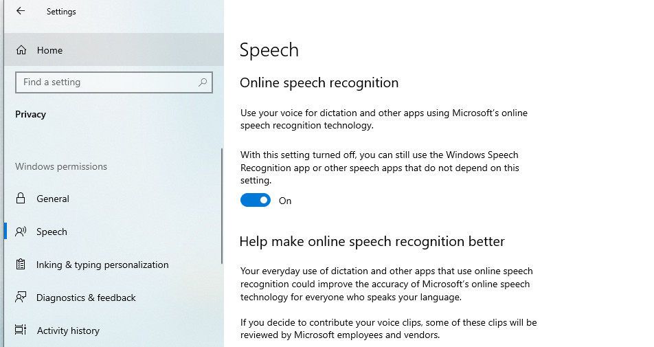 windows voice recognition