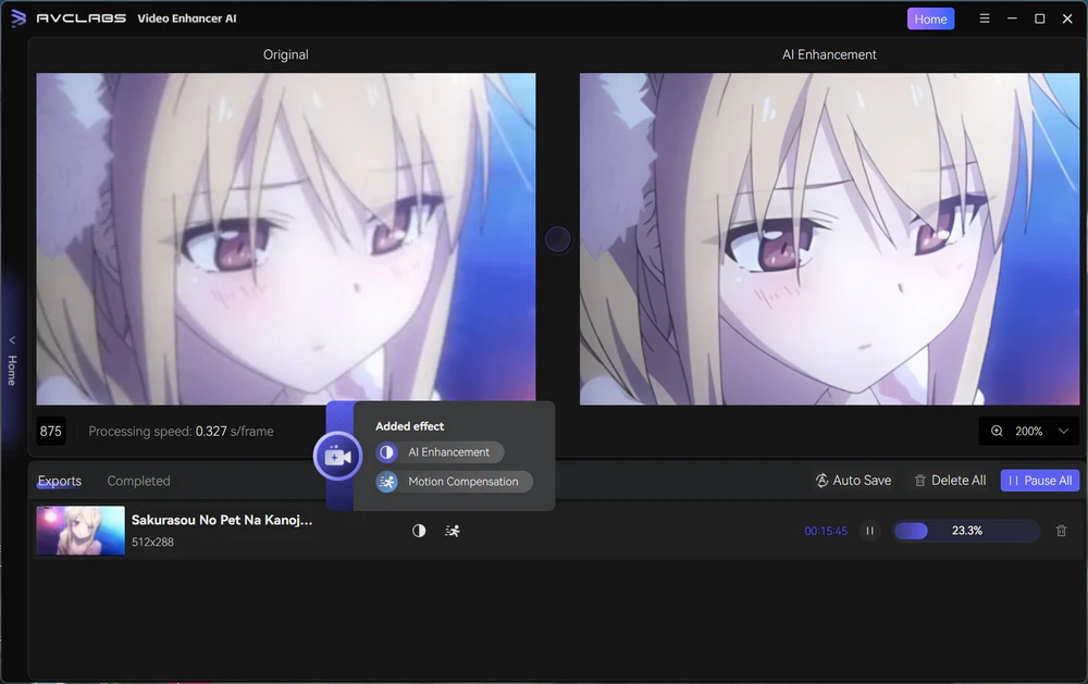 upscale anime video with avclabs video enhancer ai