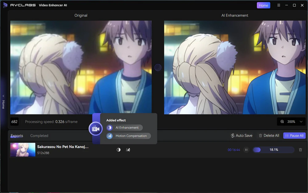 upscale anime video with avclabs video enhancer ai