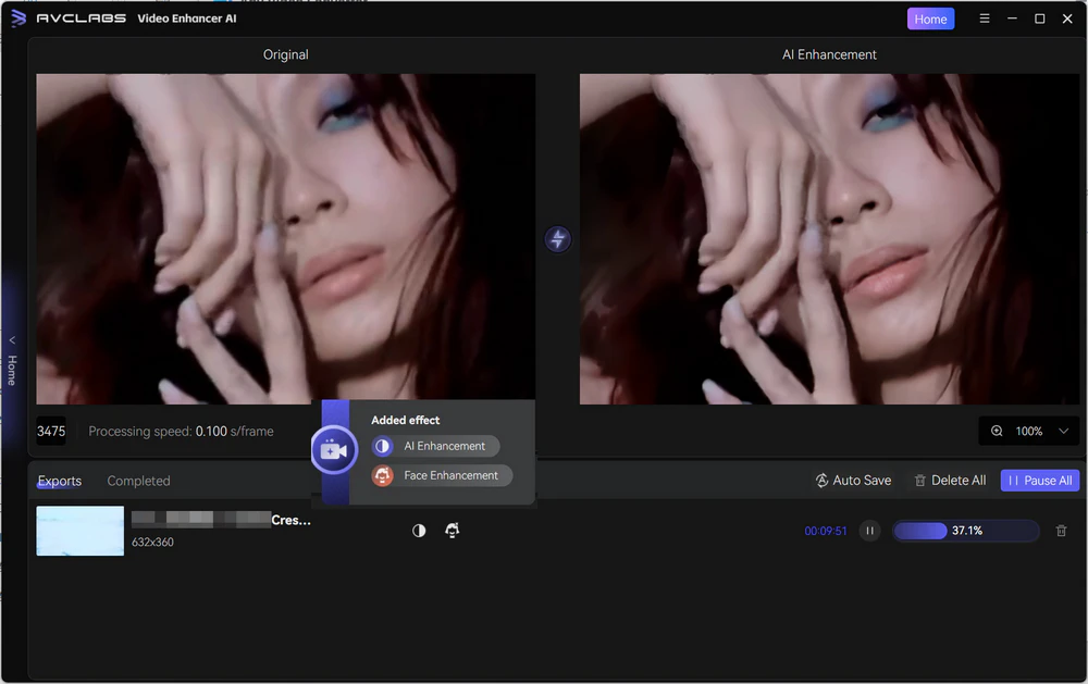 upscale video from 360p to 1080p with avclabs video enhancer ai