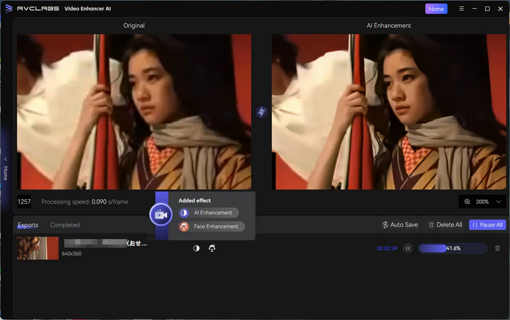 upscale video from 360p to 1080p with avclabs video enhancer ai