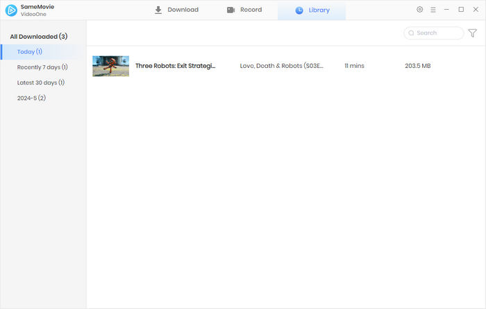 find donwloaded video