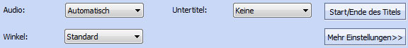Optionen für DVD Ripper