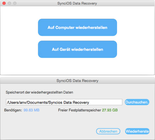 Daten auf Computer wiederherstellen